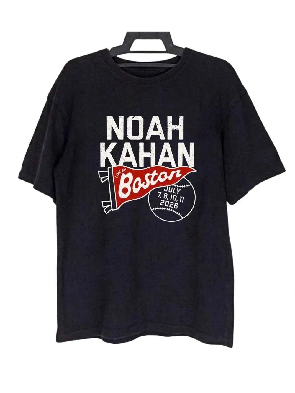 Gildan Black Noah Kahan Boston Tee with Red Accent